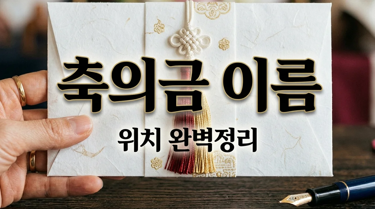 축의금 봉투 이름 위치, 저처럼 거꾸로 써서 당황하지 마세요 (경험담 포함)