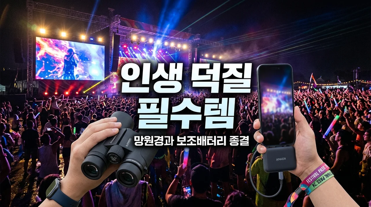 페스티벌 필수품 망원경 보조배터리 추천, 직접 겪어본 후회 없는 선택법