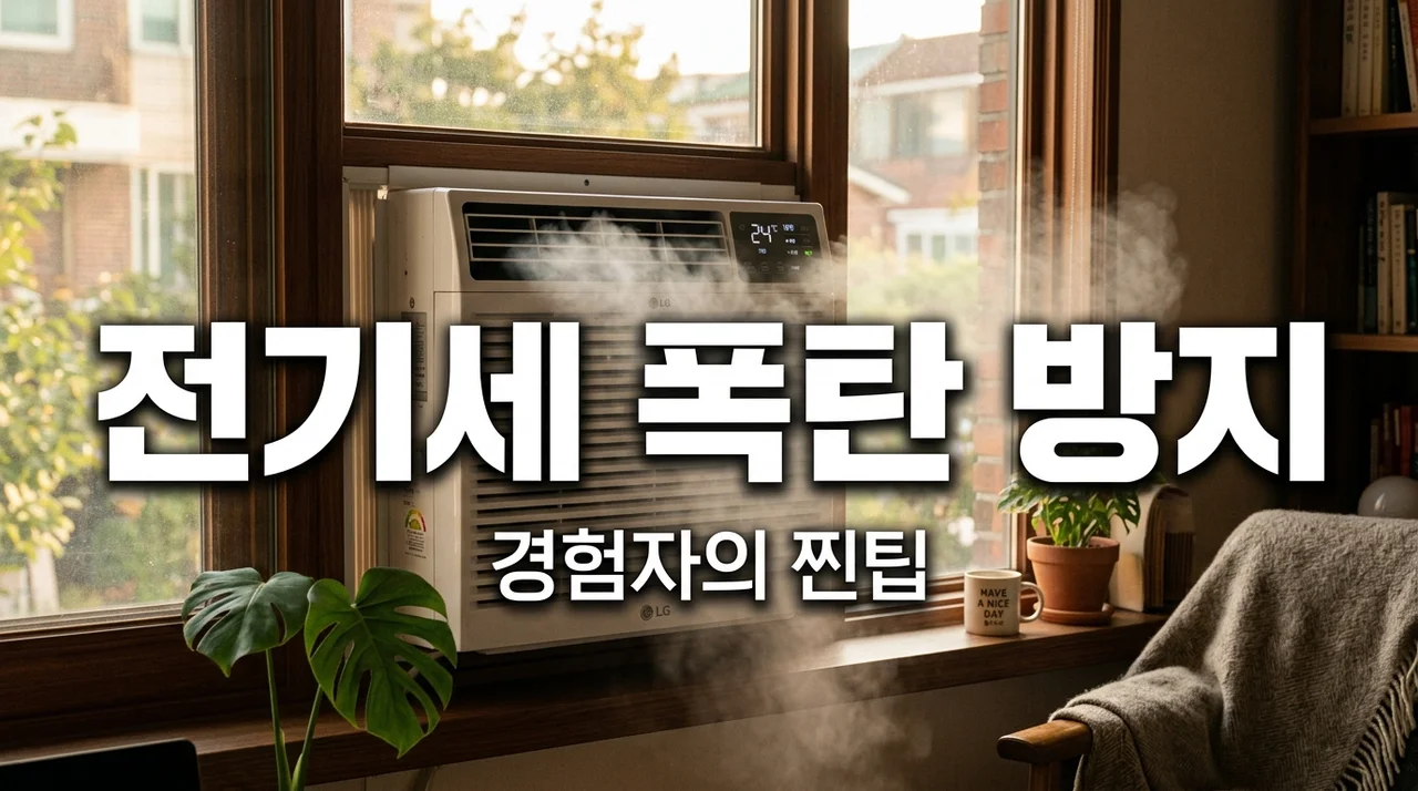 창문형 에어컨 전기세 폭탄? 2년 써보고 뼈저리게 느낀 소음 단점과 절약 꿀팁
