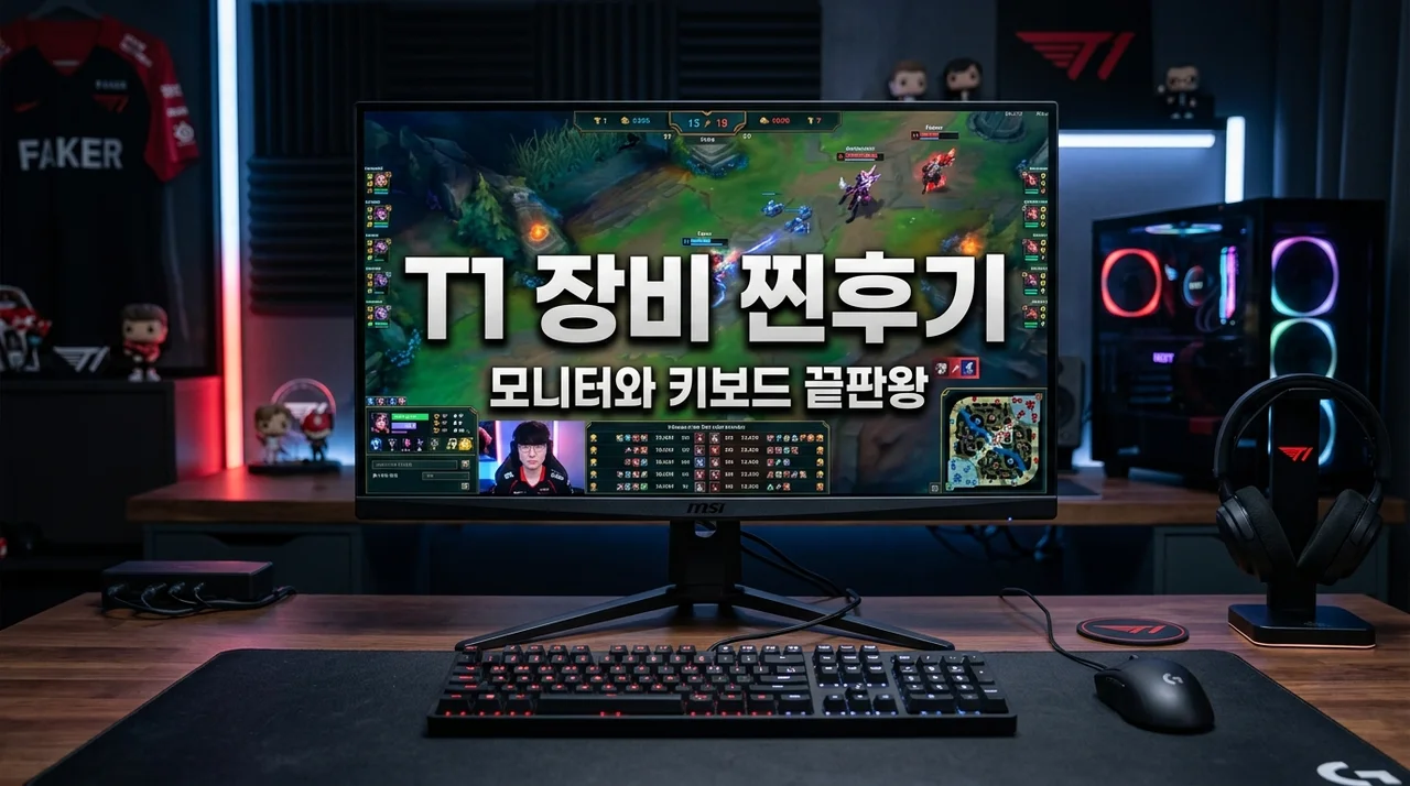 T1 선수들 장비 따라 샀다가 깨달은 점, MSI 모니터와 로지텍 키보드 실사용 후기