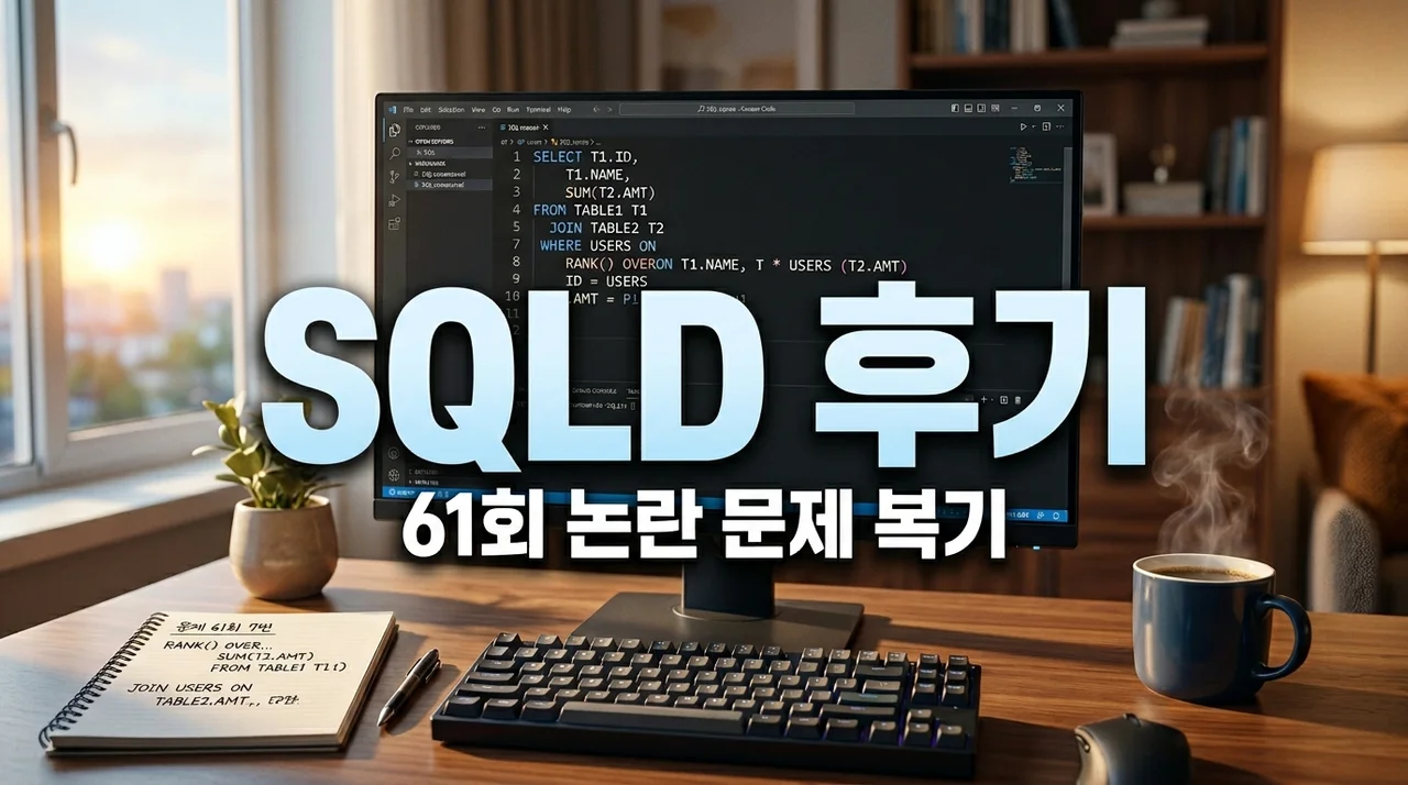 제61회 SQLD 시험 후기, 논란의 문제 복기하며 뼈저리게 느낀 합격 포인트