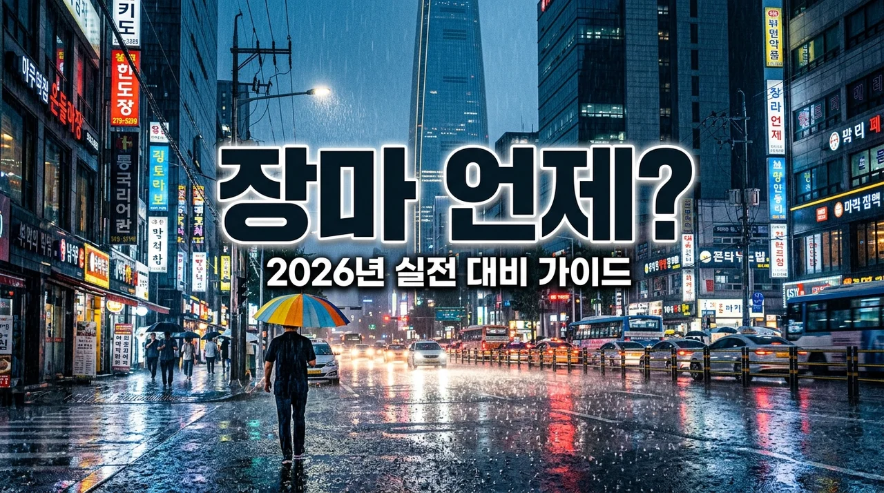 2026년 장마기간 언제부터? 기상청 발표보다 중요한 실전 대비법 (지역별 총정리)