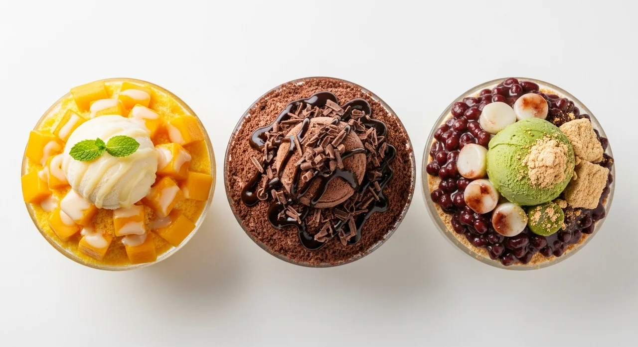이디야 컵빙수 3종, 무엇을 고를까? (팥절빙 vs 망코빙 vs 두초빙)