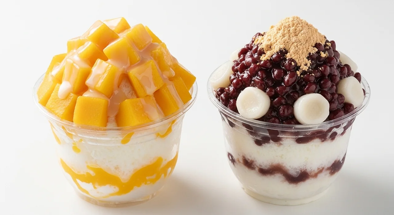 직접 먹어본 팥절빙 vs 망고, 저의 선택은요?