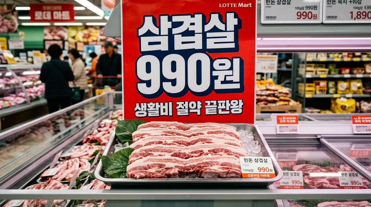 롯데마트 통큰데이 6월 세일 삼겹살 990원? 직접 겪어본 생활비 절약 공략법
