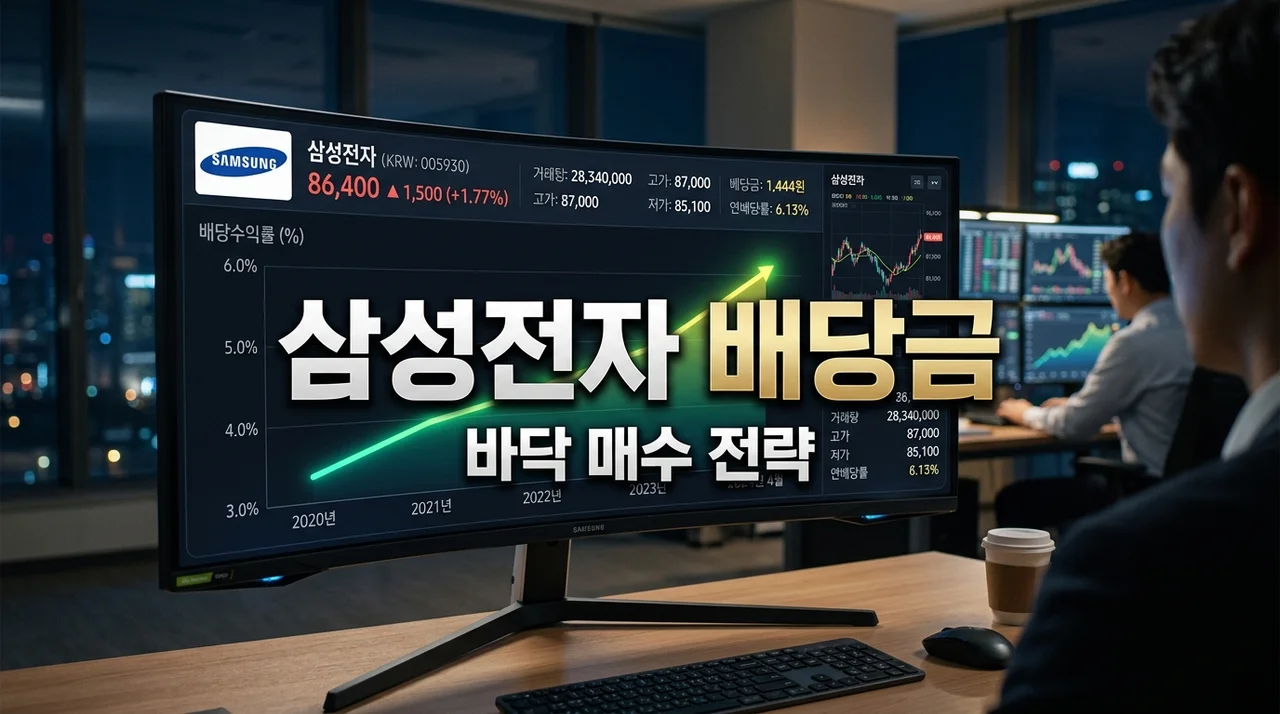 삼성전자 배당금 지급일 확인하고 주가 바닥 적립식 매수해본 찐후기 (85만전자 목표)
