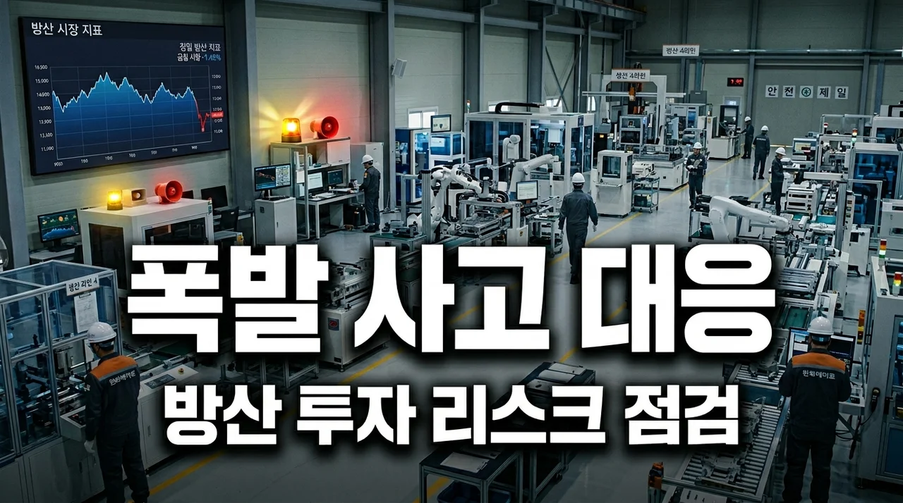 한화에어로 대전 폭발 사고 발생! 악재 속에서 멘탈 잡는 방산 투자 포트폴리오 점검법