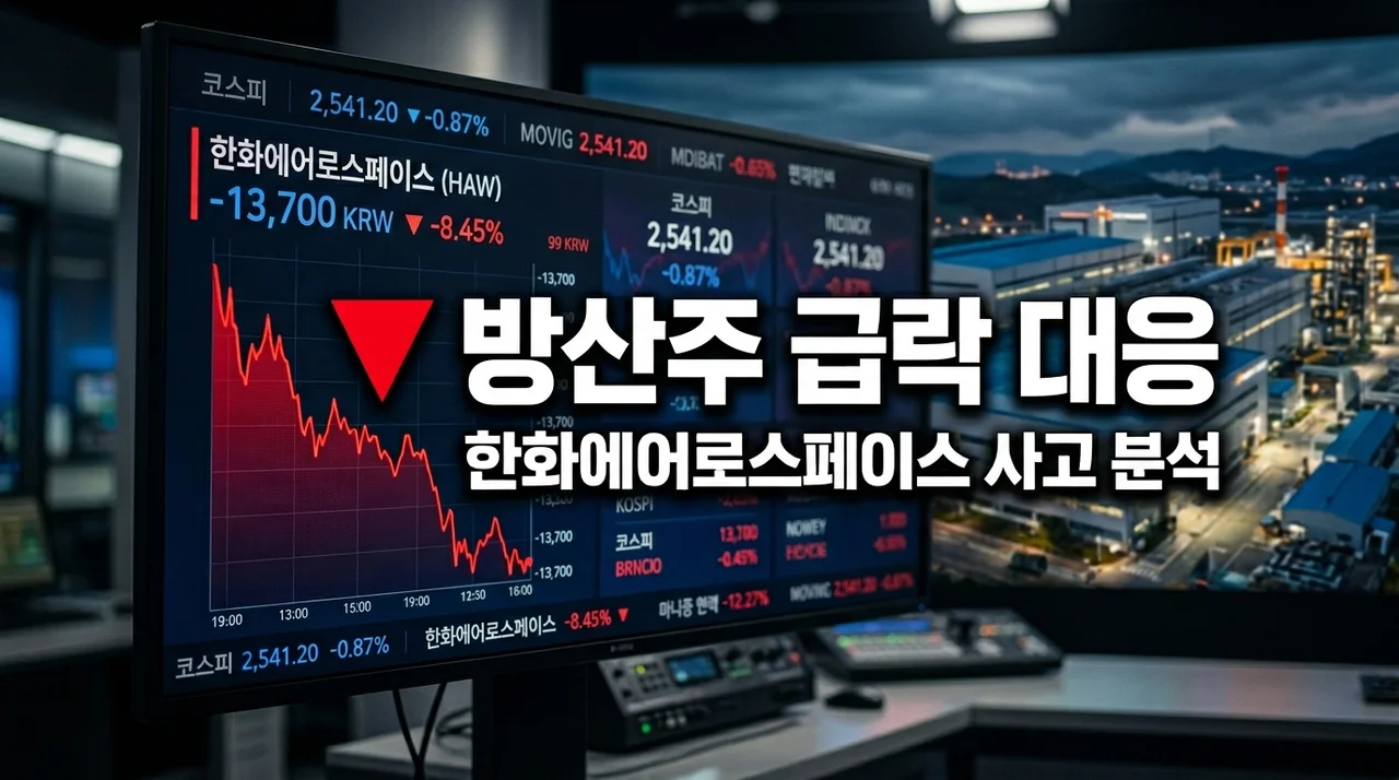 한화에어로스페이스 주가 하락, 대전 공장 사고 후 뼈저리게 느낀 방산주 투자 원칙
