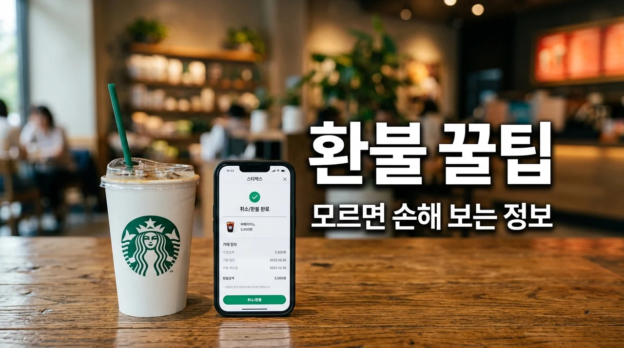 스타벅스 환불 잔액까지 다 받는 법! 모르면 쌩돈 날리는 실전 노하우