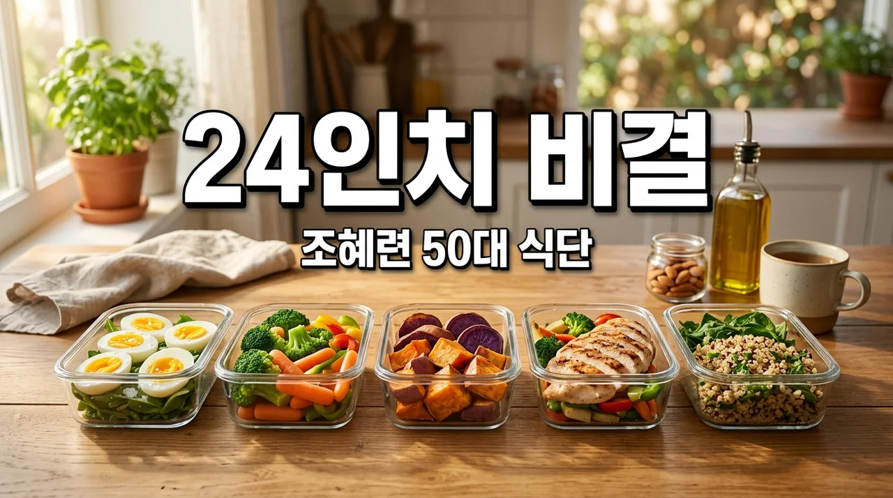 조혜련 50대 다이어트 식단, 8kg 빼고 허리 24인치 만든 비결과 일주일 식단표