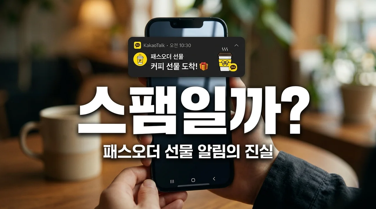 패스오더 모르는 사람 선물 알림, 클릭 전 꼭 보세요! 스팸일까? 직접 겪어본 팩트체크