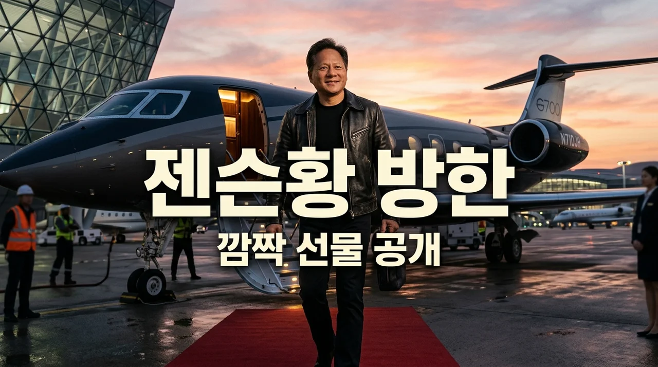 젠슨 황 입국 현장 포착! "한국 위한 선물" 발언에 담긴 소름 돋는 의미