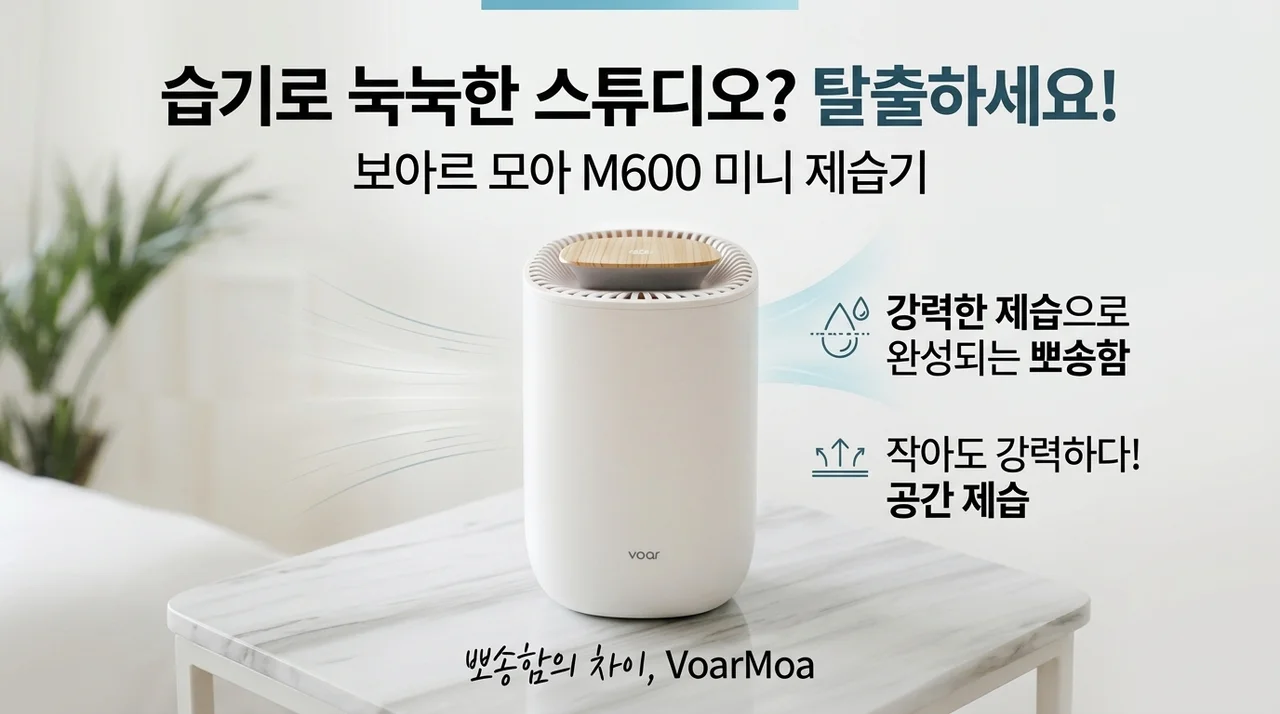 원룸 습기 탈출! 보아르 모아M600 미니 제습기 뽀송함이 달라요