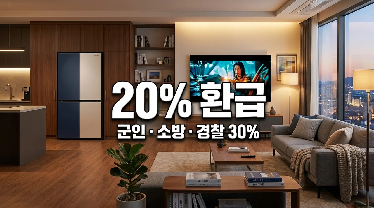 삼성전자 가전 20% 환급 신청, 군인·소방·경찰 30%? 직접 해보고 깨달은 승인 꿀팁
