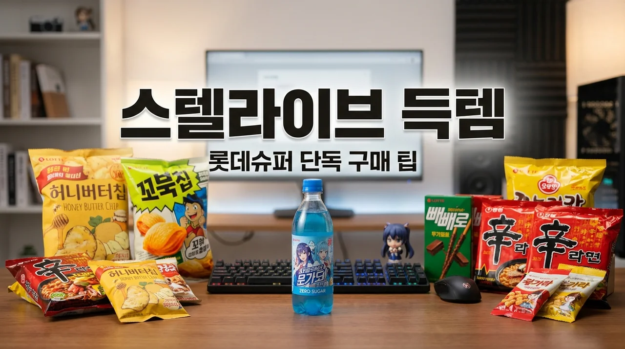 롯데슈퍼 스텔라이브 콜라보 직접 발품 팔아 구매한 후기: 버터와플 & 유니 밀키스제로 팁