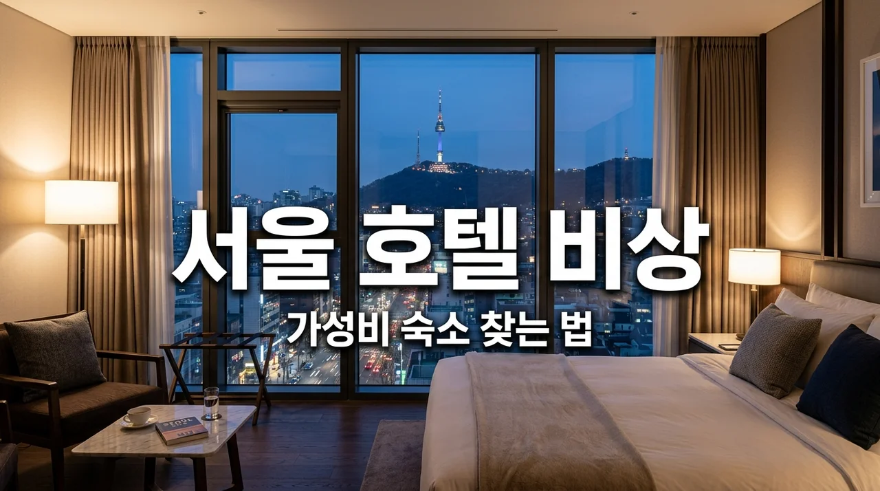 서울 호텔 16만원 시대, 직접 발품 팔아 찾은 가성비 숙소와 공실 예약 팁