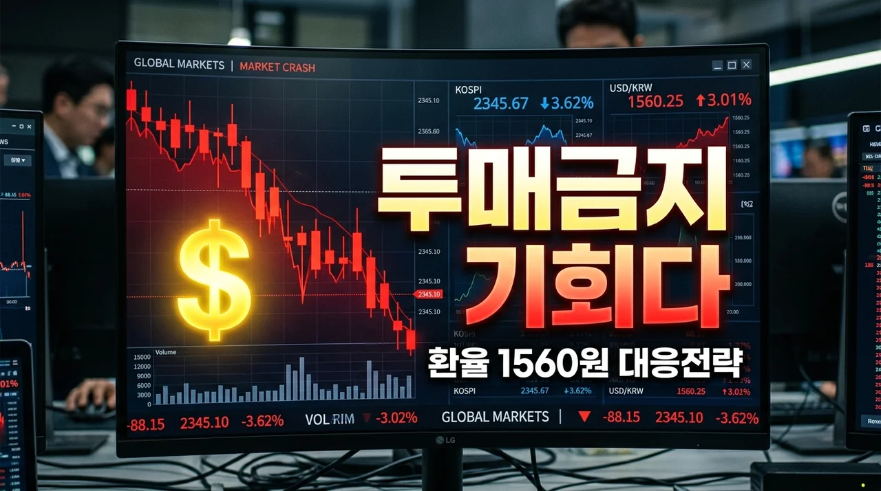 블랙먼데이 폭락장 투매 금지! 환율 1560원 위기 속 내가 매수한 이유