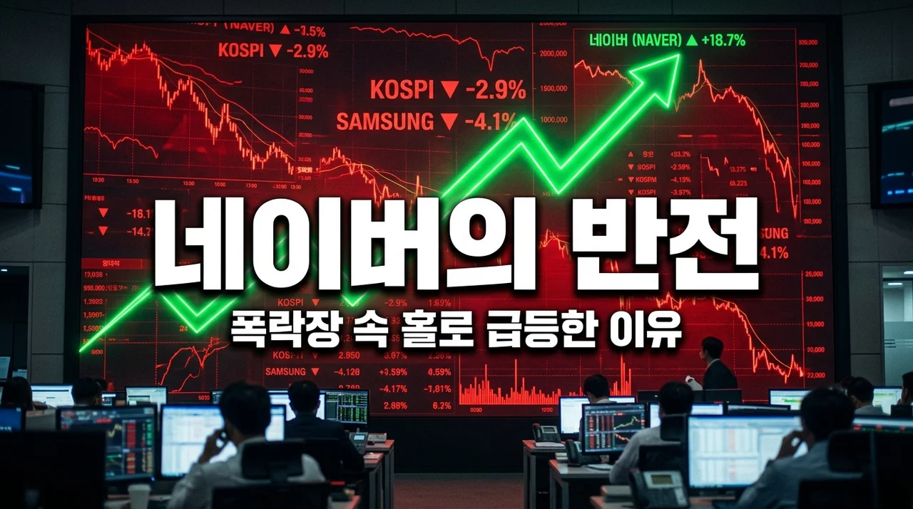 코스피 8% 폭락에 네이버만 급등? PBR 1배 탈출시킨 엔비디아 동맹의 실체
