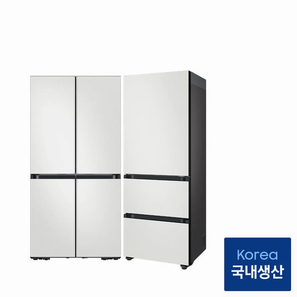 [체감가273만] 삼성 비스포크 AI 키친핏 Max 냉장고 김치냉장고 세트 패키지 RM70F63R2A RQ33DB74C1AP 코타화이트 2등급+1등급 상세 이미지 8