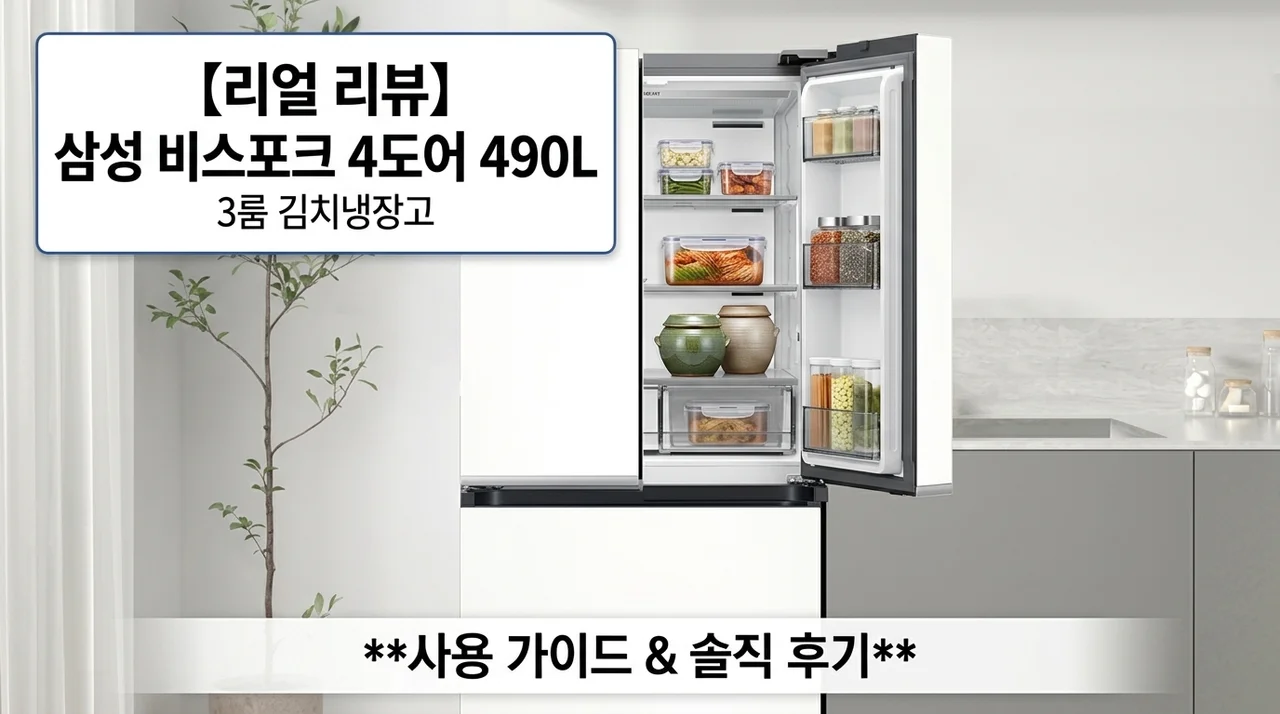 【리얼후기】 삼성 비스포크 김치냉장고 4도어 490L 3룸 활용법과 솔직한 후기