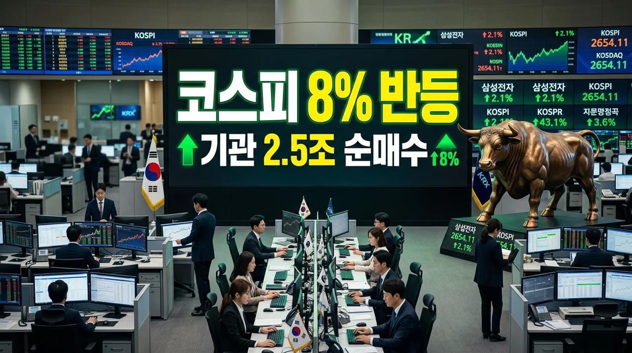 [리얼후기] 코스피 8% 급등! 기관 2.5조 매입에 제가 대응한 3가지 전략