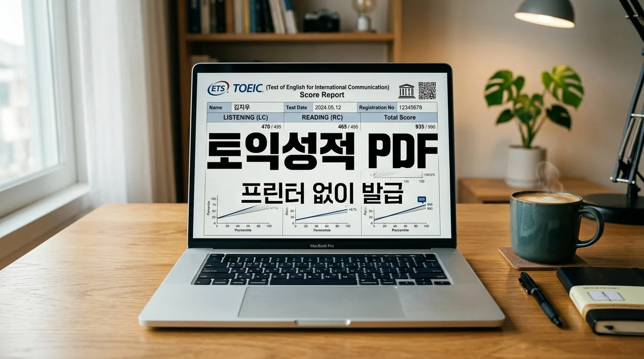 토익 성적 확인 PDF 다운로드 방법, 프린터 없이 무료 발급하며 느낀 꿀팁
