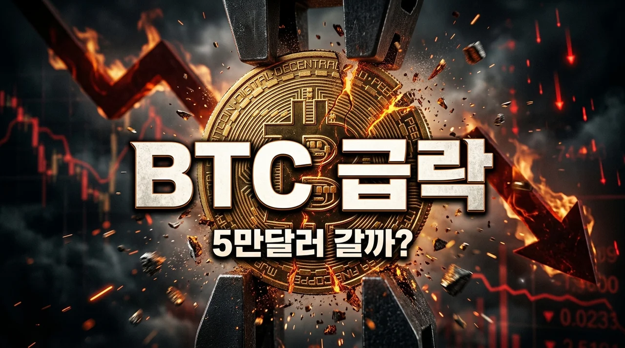 비트코인 5만5천달러 하락 베팅 73%, 지금 섣불리 물타기 하면 위험한 진짜 이유