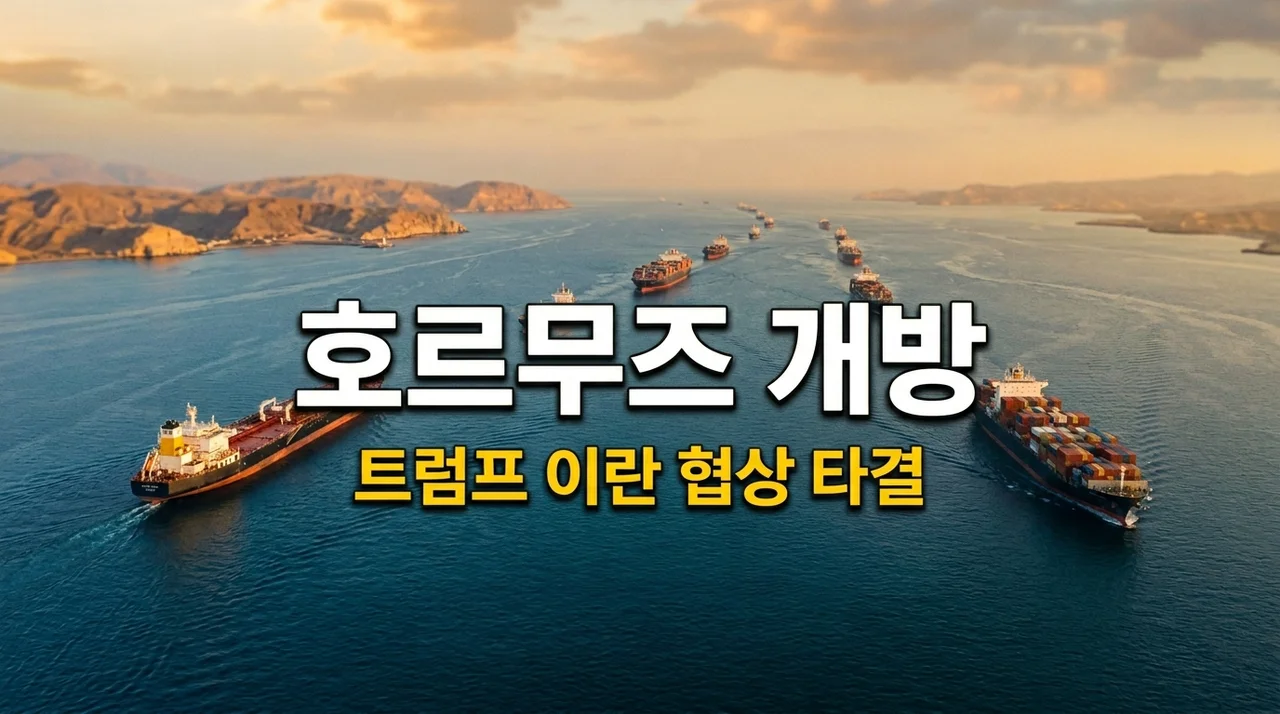 호르무즈 해협 개방 소식에 가슴 쓸어내린 이유, 트럼프 이란 협상 타결의 진짜 의미