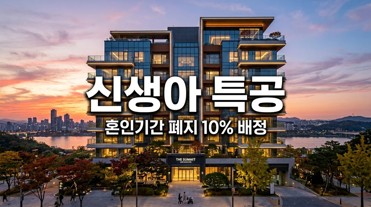 민영주택 신생아 특별공급 10% 신설, 혼인 기간 조건 없이 당첨되는 비결