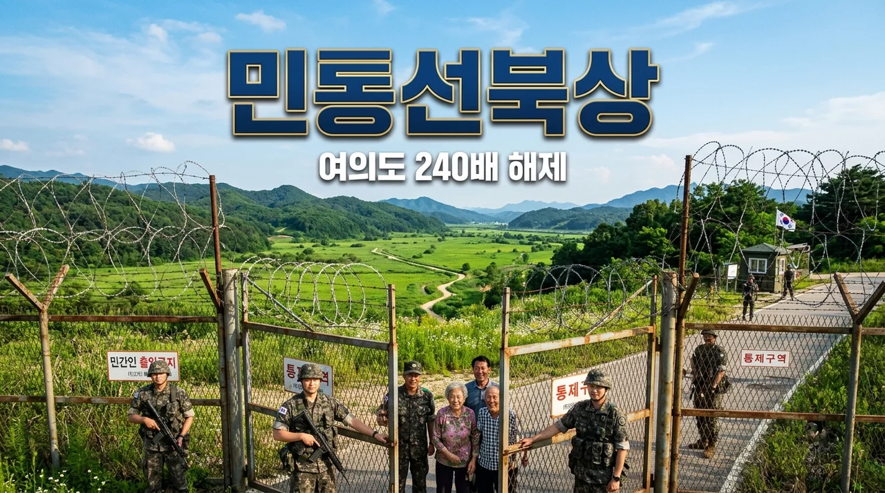 민통선 2km 북상 소식에 가슴 떨리는 이유! 여의도 240배 해제 실체