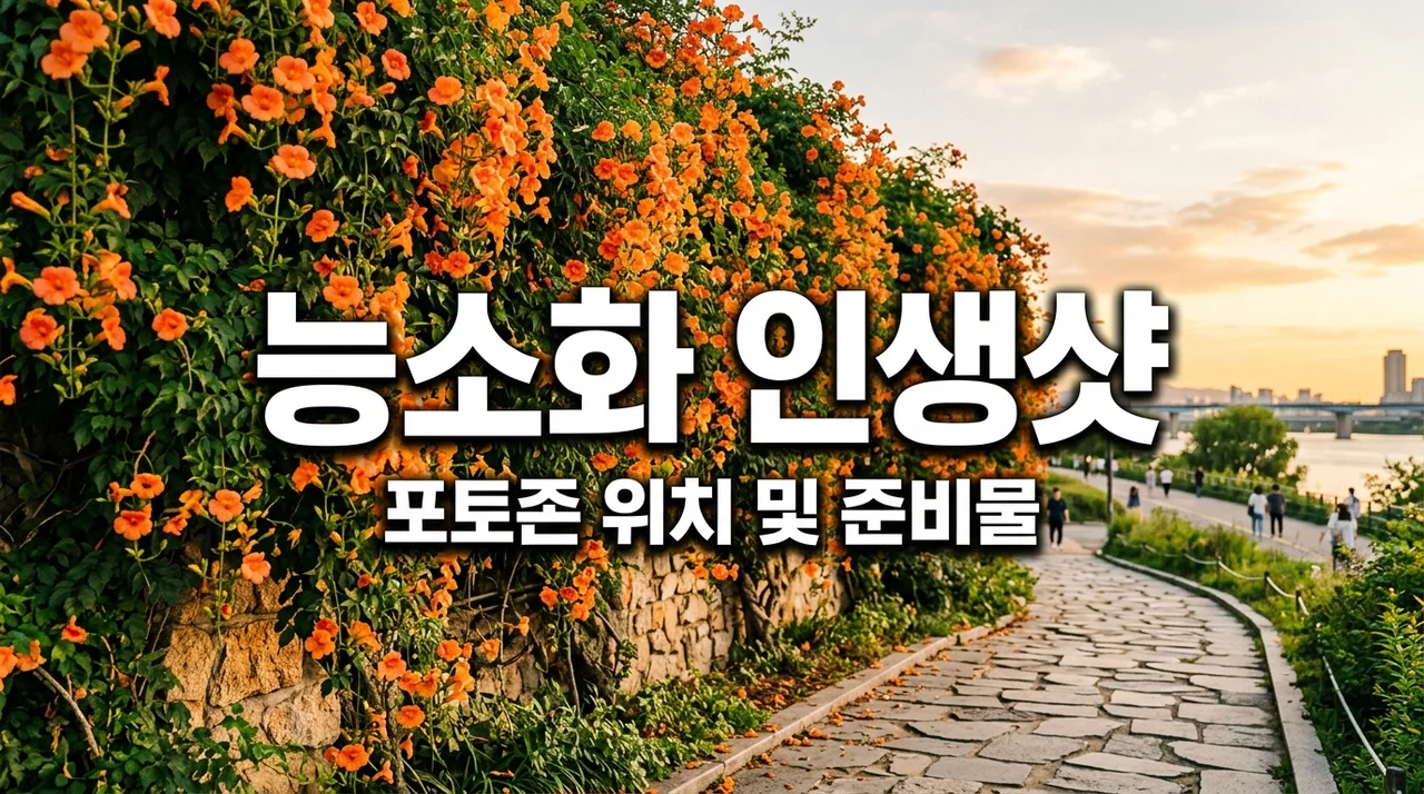 뚝섬 한강공원 능소화 포토존 위치! 인생샷 건지는 옷차림과 필수 준비물 3가지