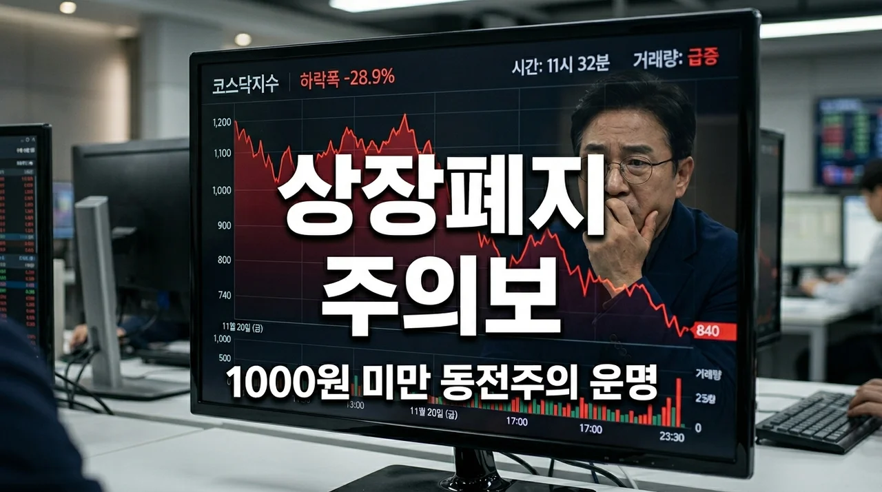 동전주 상장폐지 요건 강화, 내 주식 1000원 미만이라면 꼭 확인해야 할 생존 전략