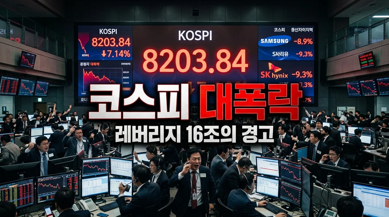 삼전닉스 레버리지 16조 폭탄의 경고, 코스피 910P 폭락장에서 뼈저리게 느낀 3가지