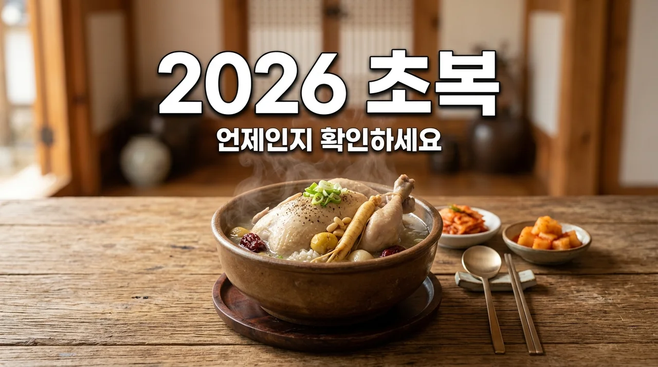 초복 날짜 2026 언제? 삼복 일정과 작년에 제가 놓치고 후회한 진짜 이유