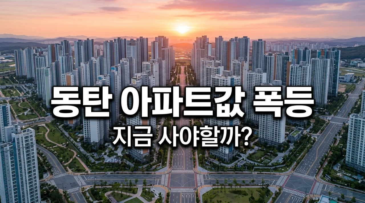 동탄 아파트값 4% 폭등 소식에 잠 못 자는 이유, 지금이라도 타야 할까?
