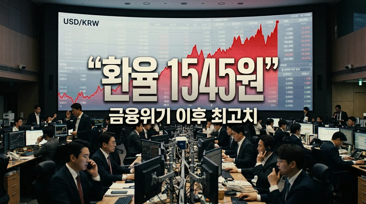 원달러 환율 1545원 돌파, 외국인 7.7조 매도 폭탄에 제가 외화 통장부터 확인한 이유