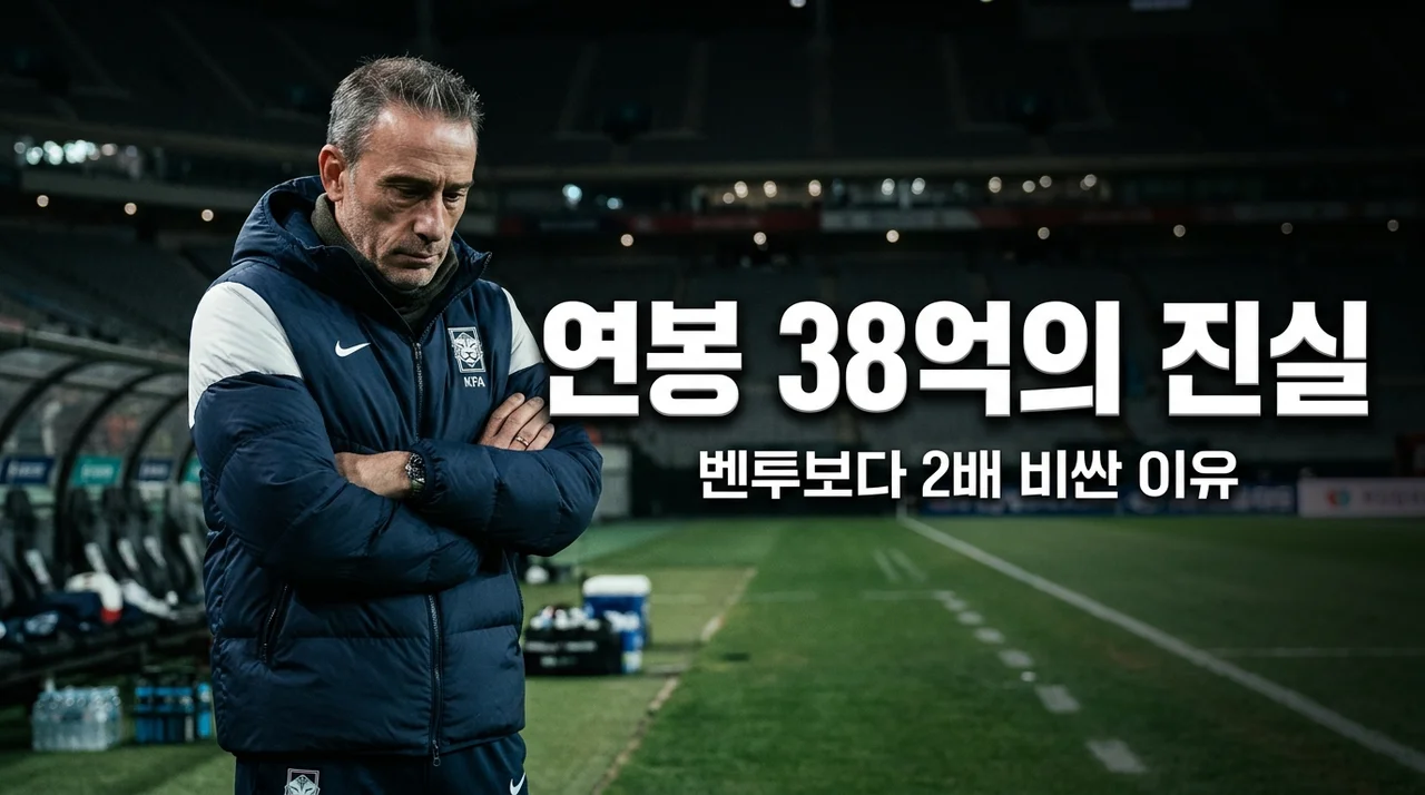 홍명보 연봉 38억의 배신? 벤투 2배 주고도 예선 탈락한 진짜 이유