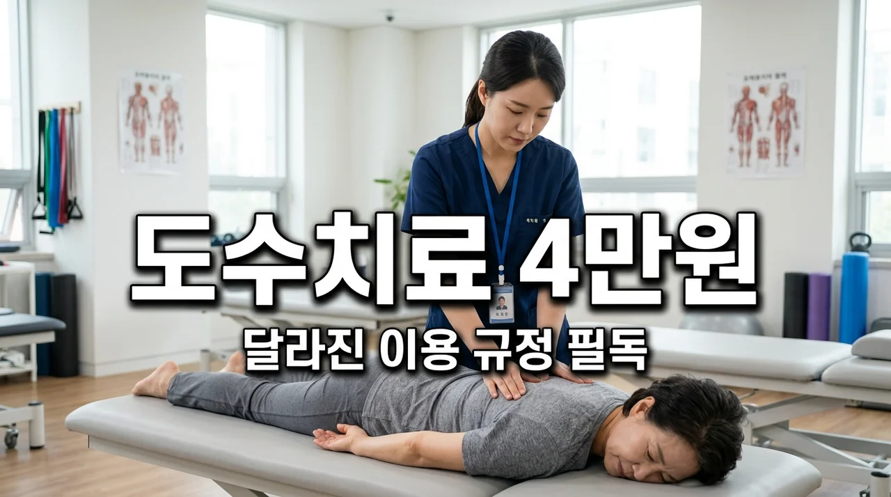 도수치료 가격 4만원으로 인하? 받기 전 물리치료 안 하면 낭패보는 이유