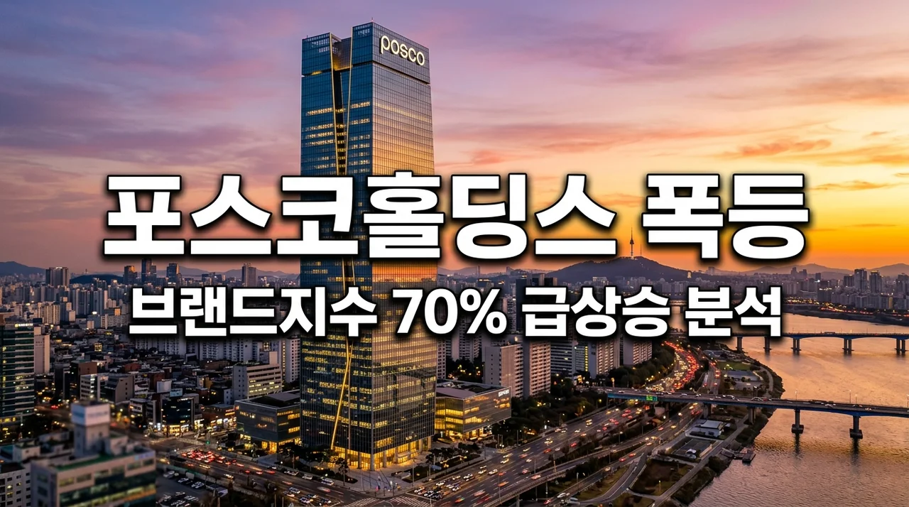 포스코홀딩스 브랜드지수 70% 폭등 이유? 철강주 투자 전 꼭 봐야 할 팩트 체크