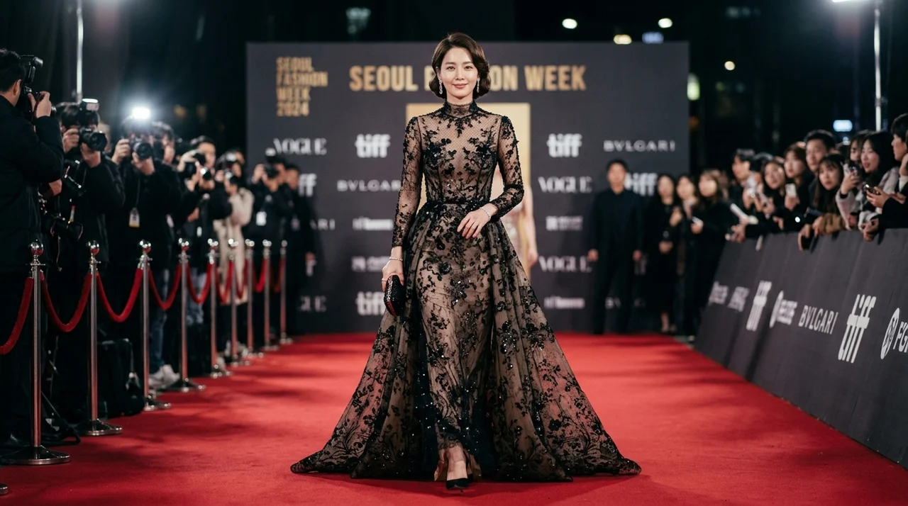 송혜교 파격 전신 시스루 드레스, 우아함과 파격의 완벽한 조화