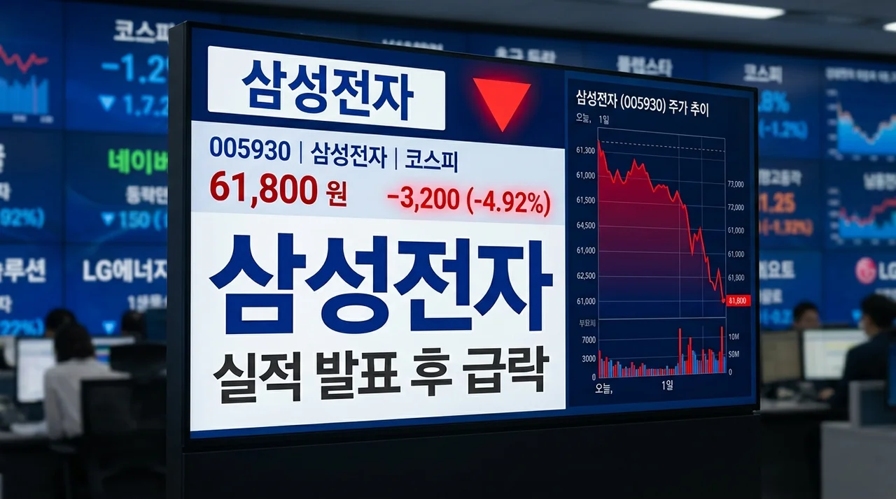 삼성전자 주가 역대 최대 실적에도 하락한 이유와 향후 대응 전략