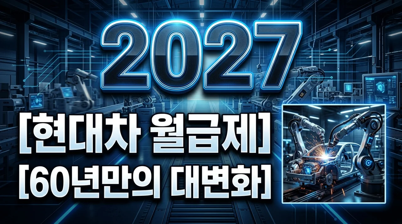 현대차 월급제 도입 결정! 로봇 시대 대비한 60년 만의 임금 혁신