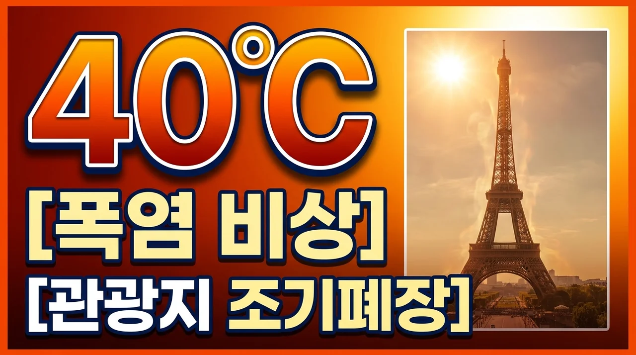 [리얼후기/비교] 유럽 폭염 프랑스 관광지 운영 시간 단축 및 에펠탑 루브르 조기 폐장