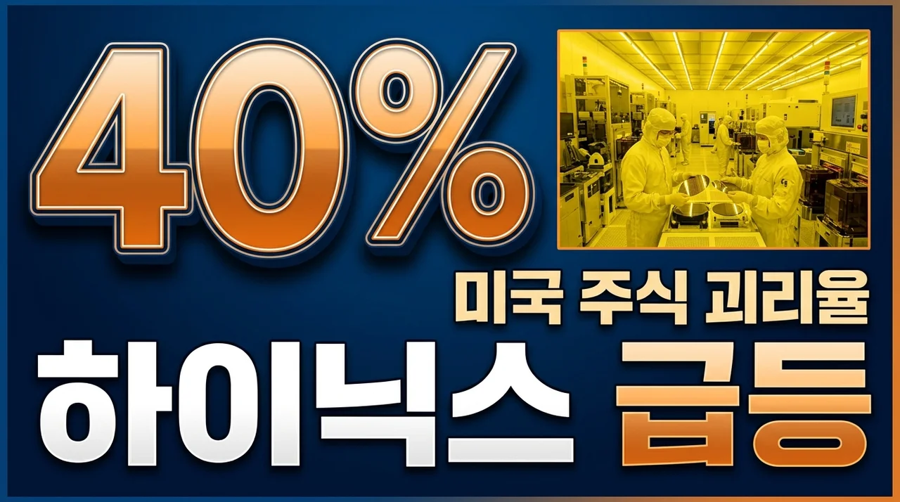 SK하이닉스 미국 주식 27% 폭등, 한국보다 40% 비싼 프리미엄의 진실