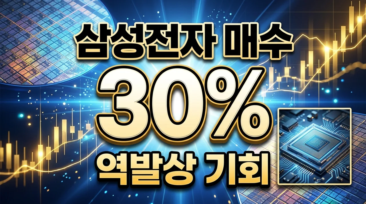 삼성전자 주가 30% 급락, 지금이 역발상 매수 기회인 이유 3가지
