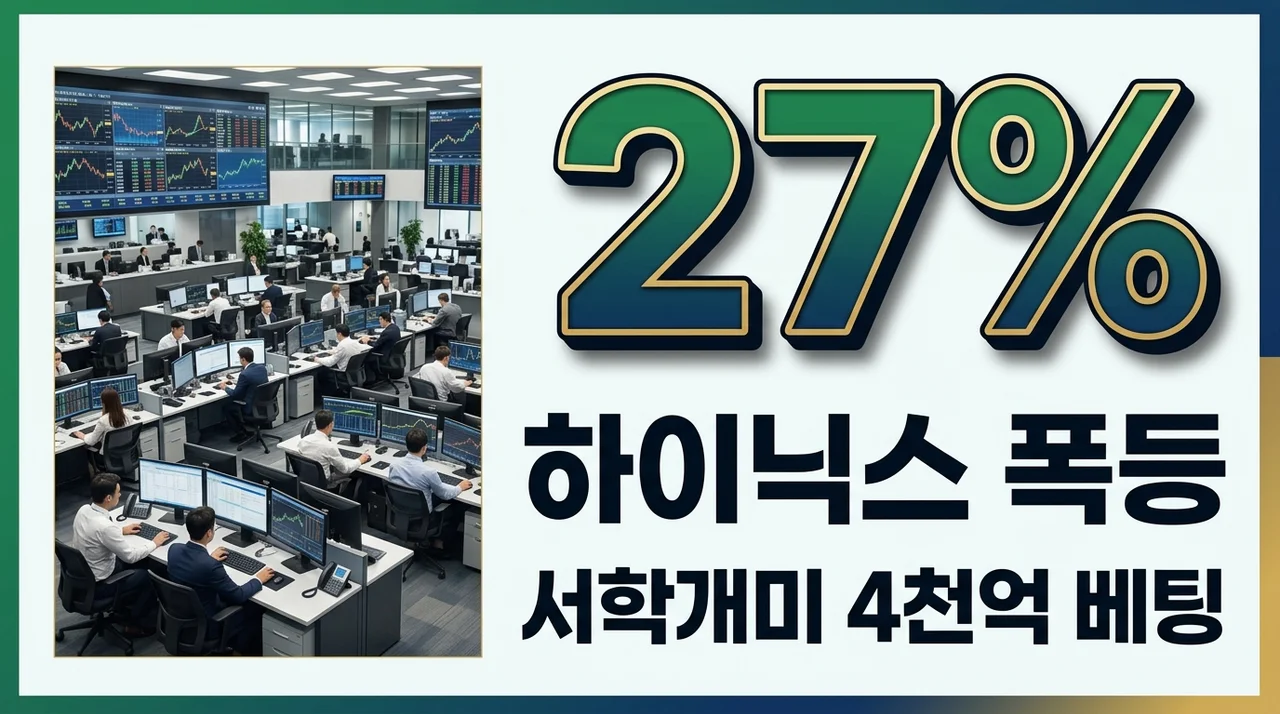 SK하이닉스 ADR 나스닥 상장 27% 폭등! 서학개미 4천억 베팅 분석