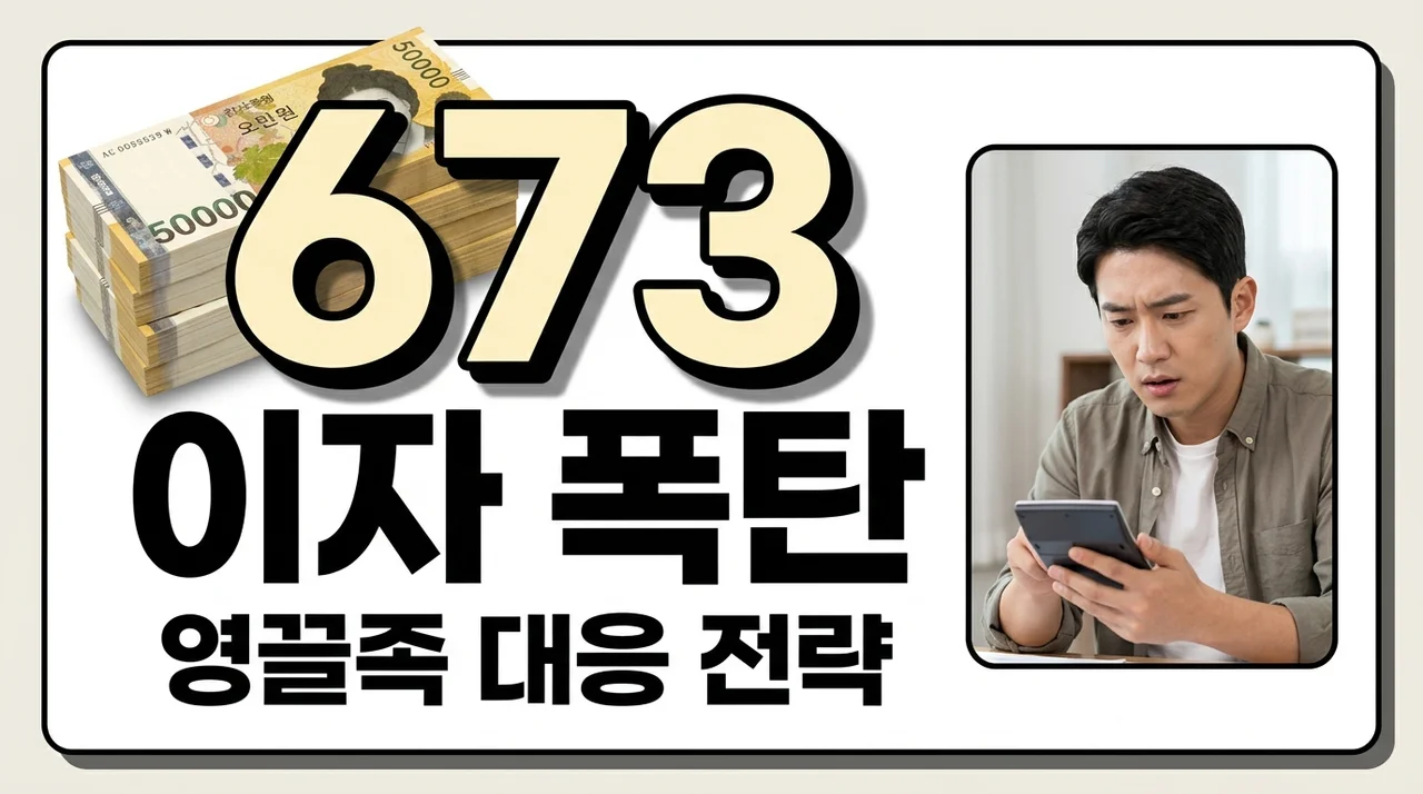 주담대 이자 673만원 폭탄? 기준금리 인상 시나리오별 영끌족 대응 전략