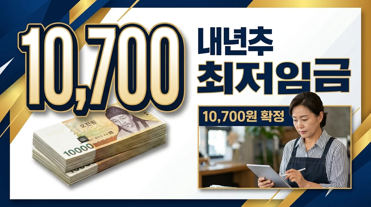 내년 최저임금 1만 700원 결정 | 3.7% 인상과 주휴수당 실질 월급 분석