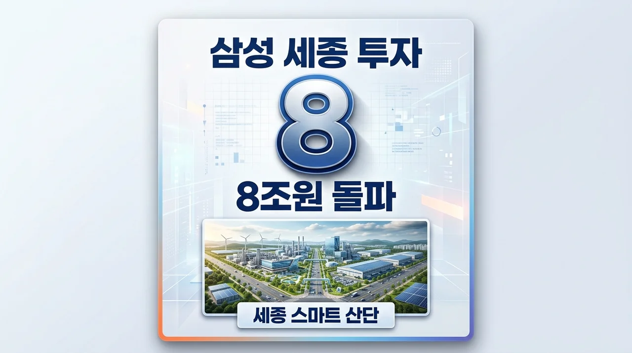 세종 삼성 투자 유치 전략: 국가산단 8조원 이상의 경제 가치 분석