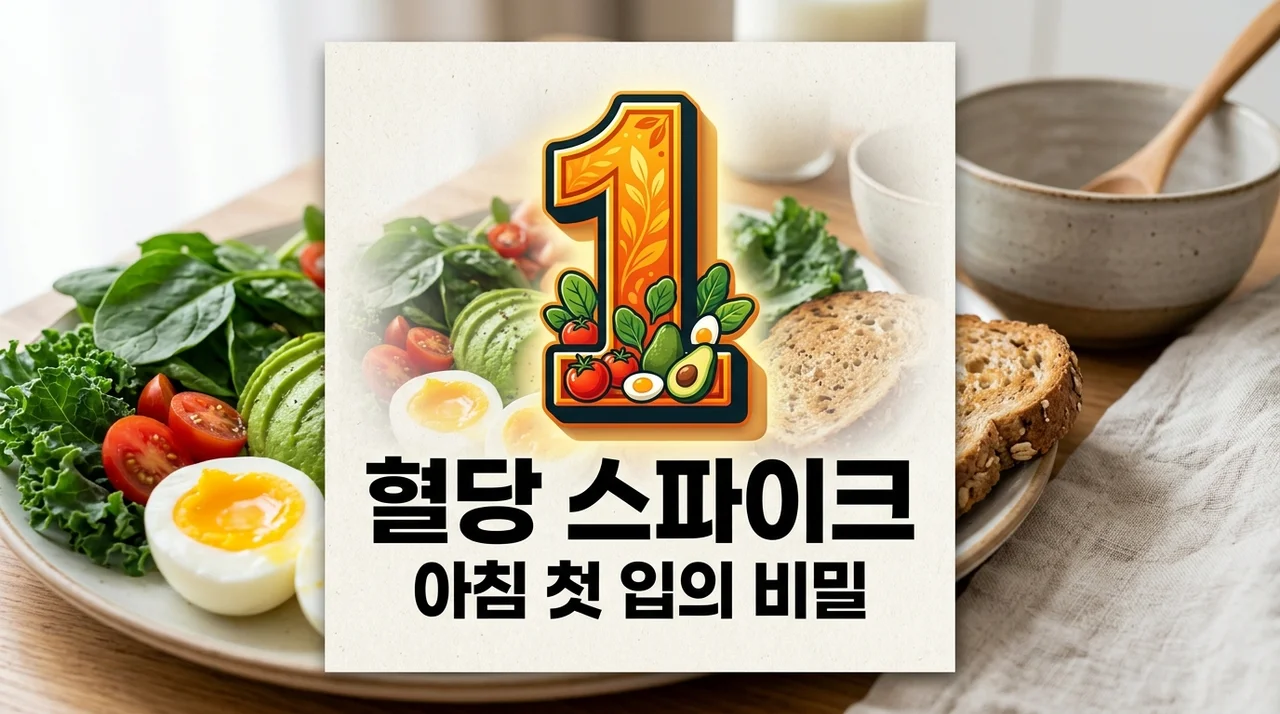 혈당 스파이크 막는 아침 식사 순서와 공복에 좋은 음식 가이드
